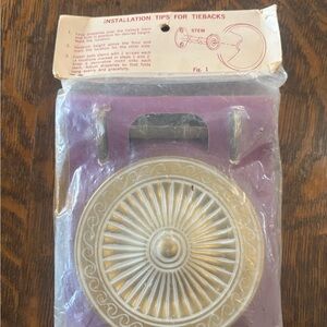 Unique Vintage Gold tone  Curtain Tieback